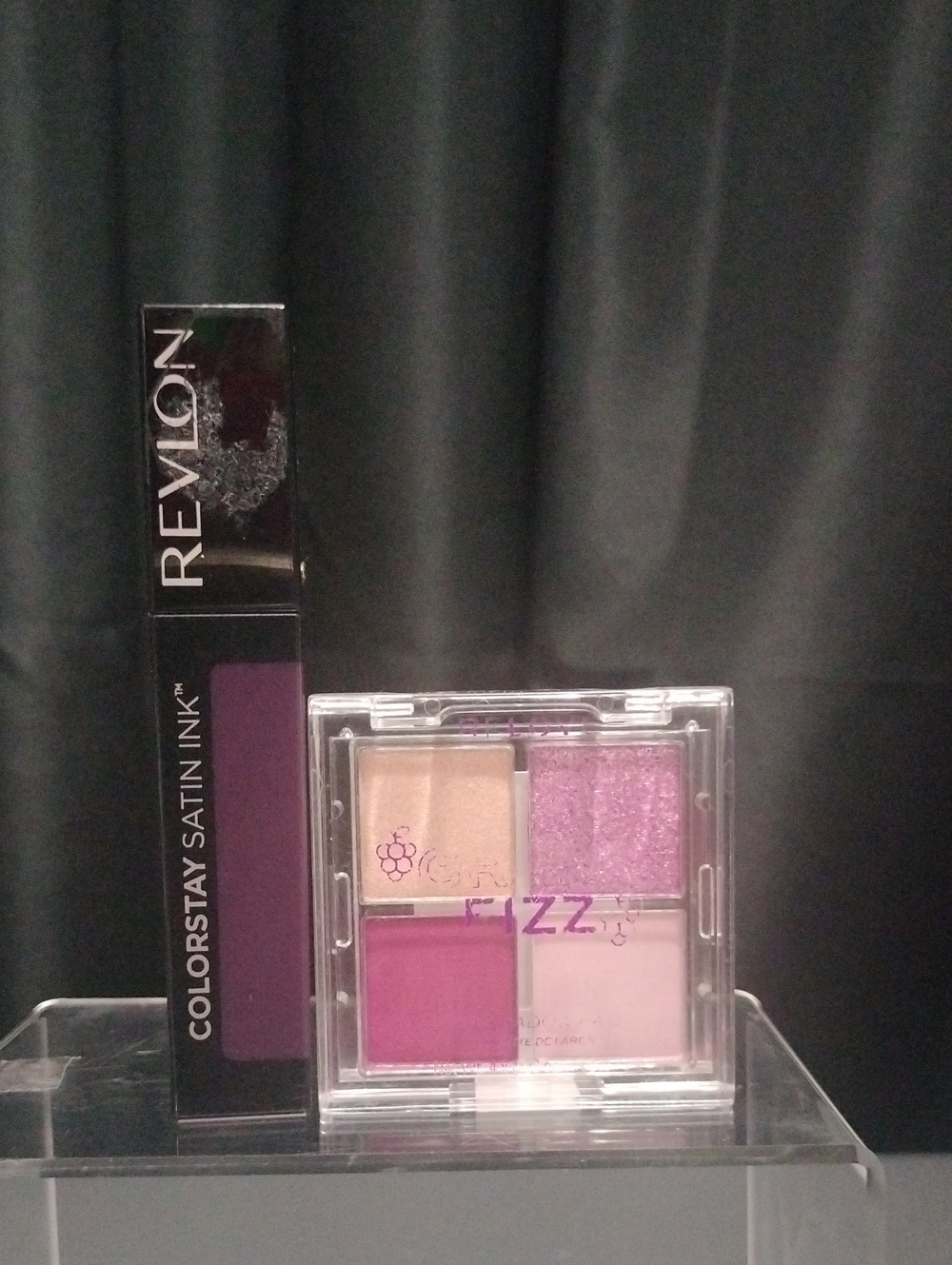 Revlon Plum Liquid Lipstick with Pink & Lilac Eyeshadow Quad